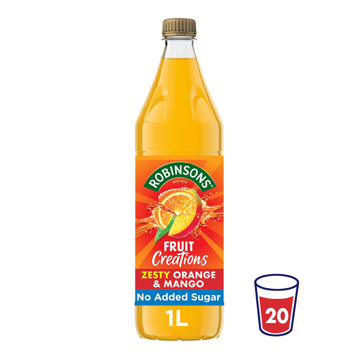 Robinsons Fruit Creations Zesty Orange & Mango Squash 1L