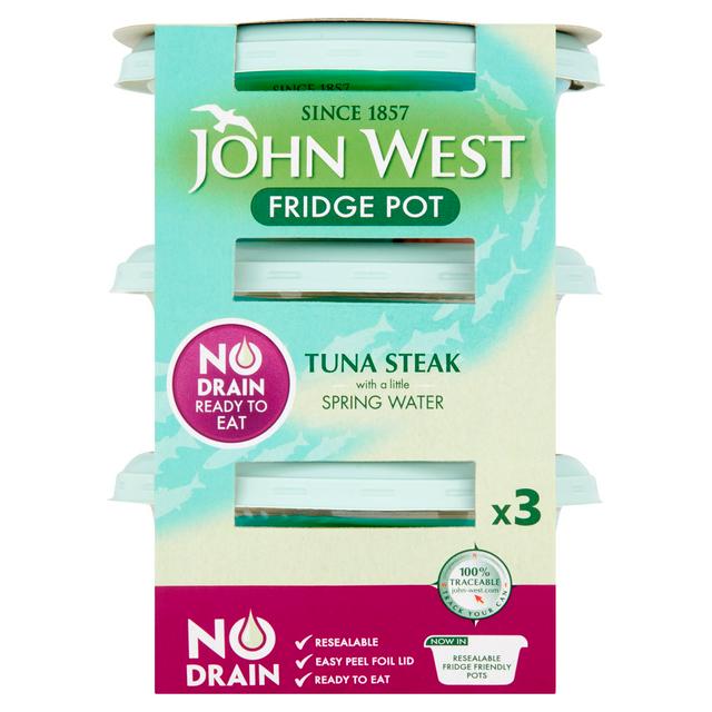 John West No Drain Fridge Pot Tuna Steak With A Little Spring Water 3 X 110g - Dunnes Stores