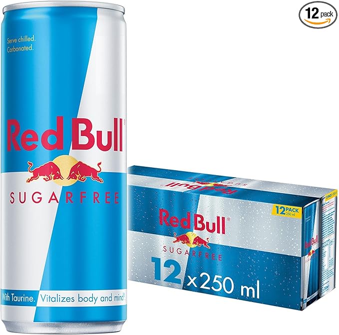 Red Bull Energy Drink Sugar Free 12 x 250ml
