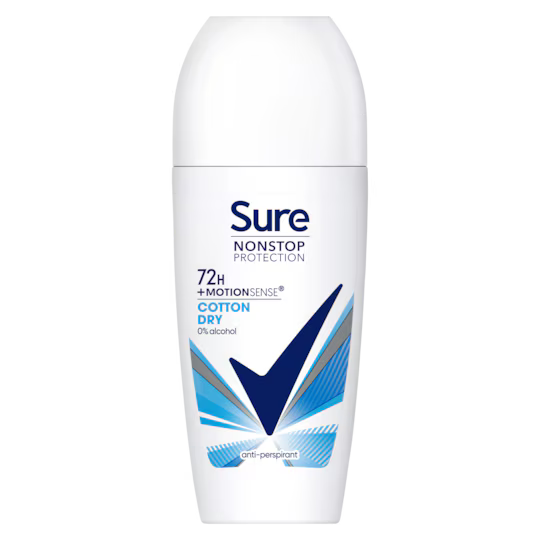Sure Women Antiperspirant Deodorant Roll On Base Cotton Dry 50ml