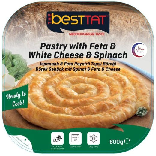 Image of Besttat Feta, White Cheese, Spinach Pastry - 800g