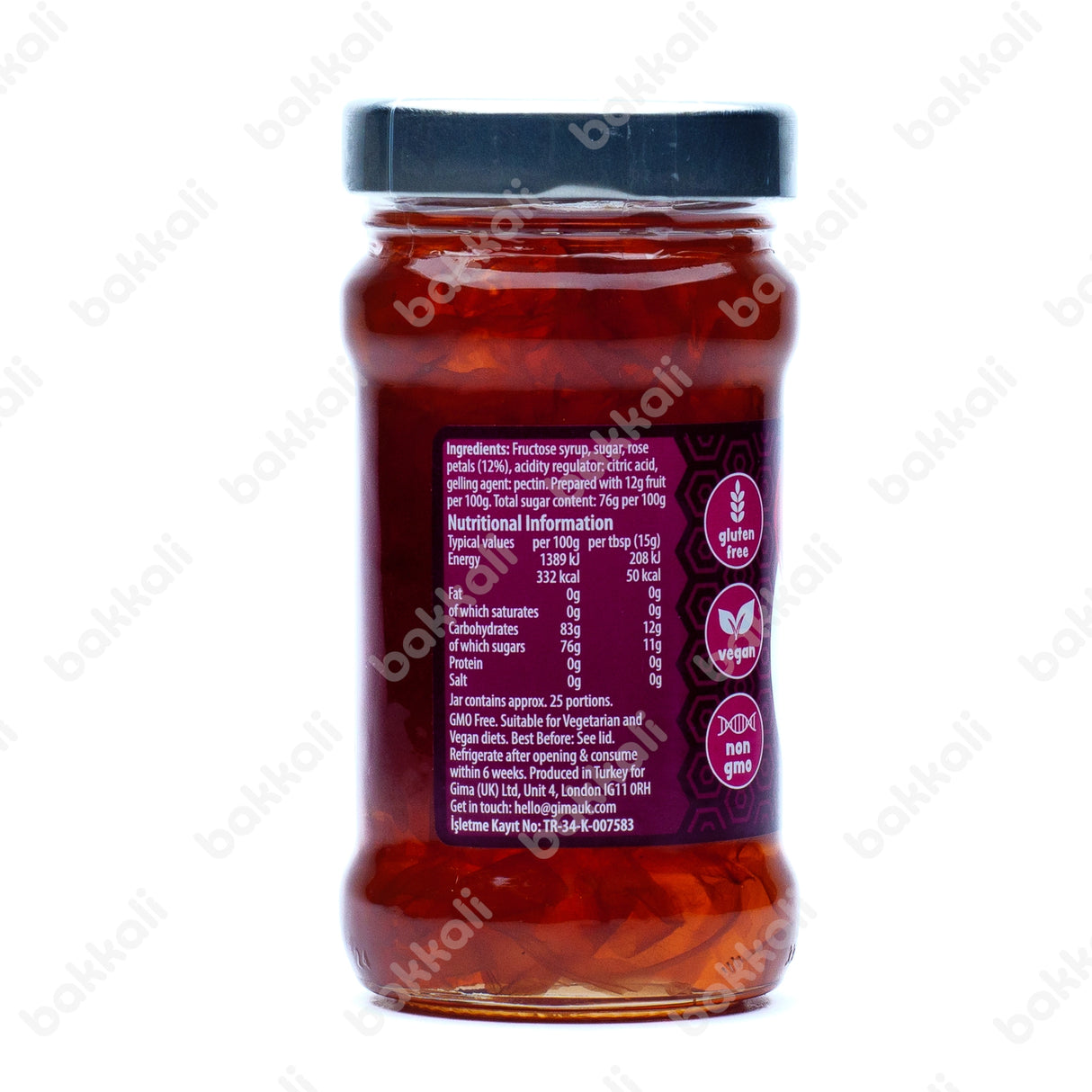 Bodrum Rose Jam 380g- Back