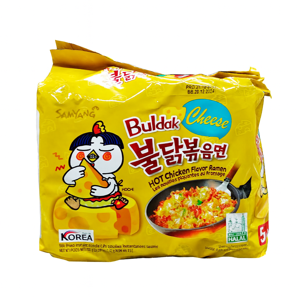 Samyang Buldak Cheese Hot Chicken Flavor Ramen 5 Pack 700g