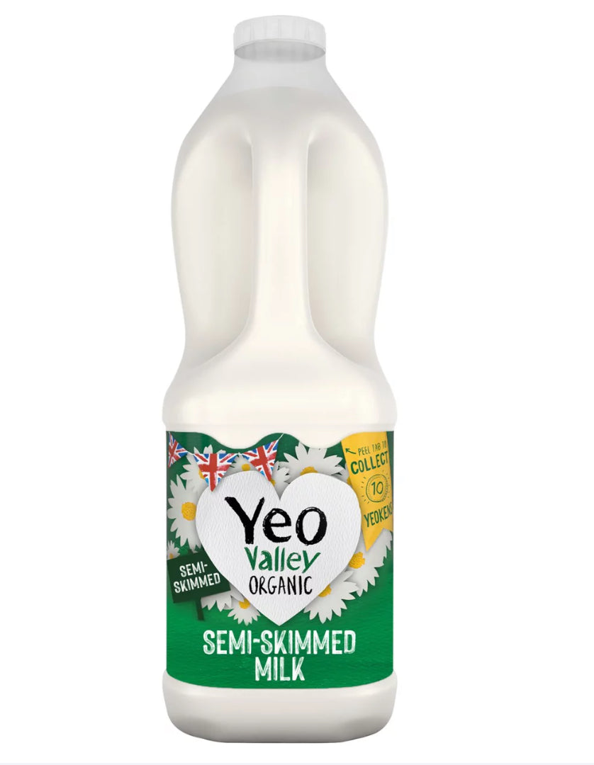 Yeo Valley Organic Fresh Semi Skimmed Milk 2L