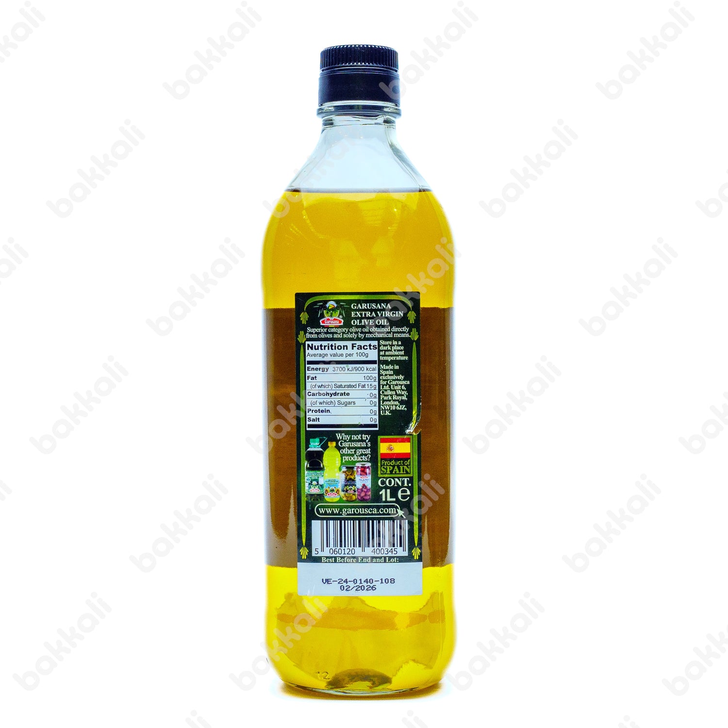 Garusana Extra Virgin Olive Oil 1l - Back