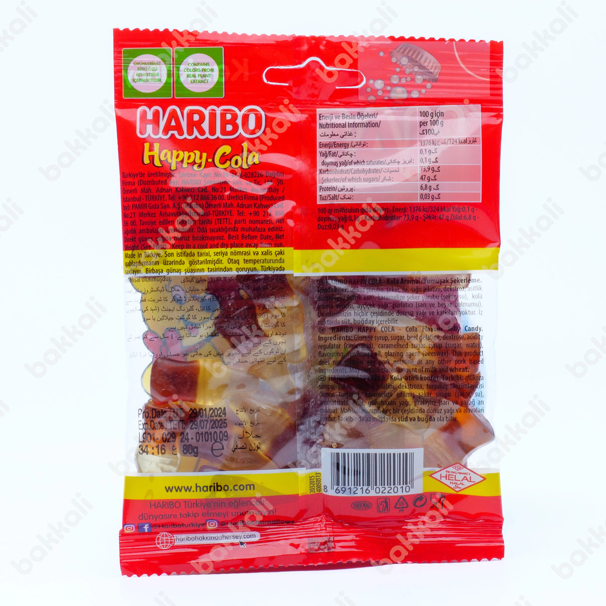 Haribo Happy Original Cola 80g - Back