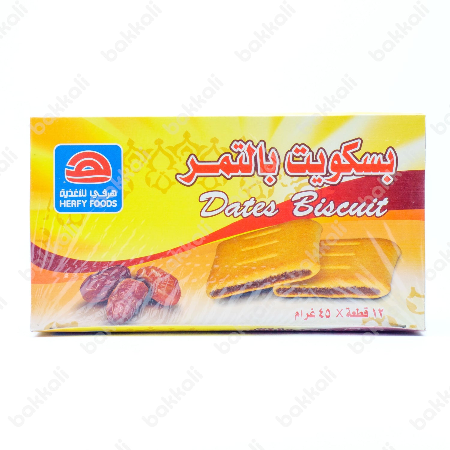 Herfy Foods Dates Biscuits 12 x 45g - Front