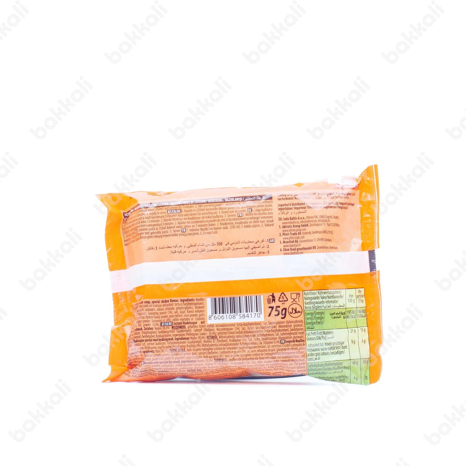 Indomie Noodles Special Chicken Flavour 70g - Back