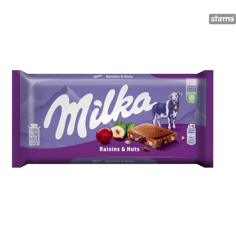 Image of Milka Chocolate (Raisin & Nut) - 100g