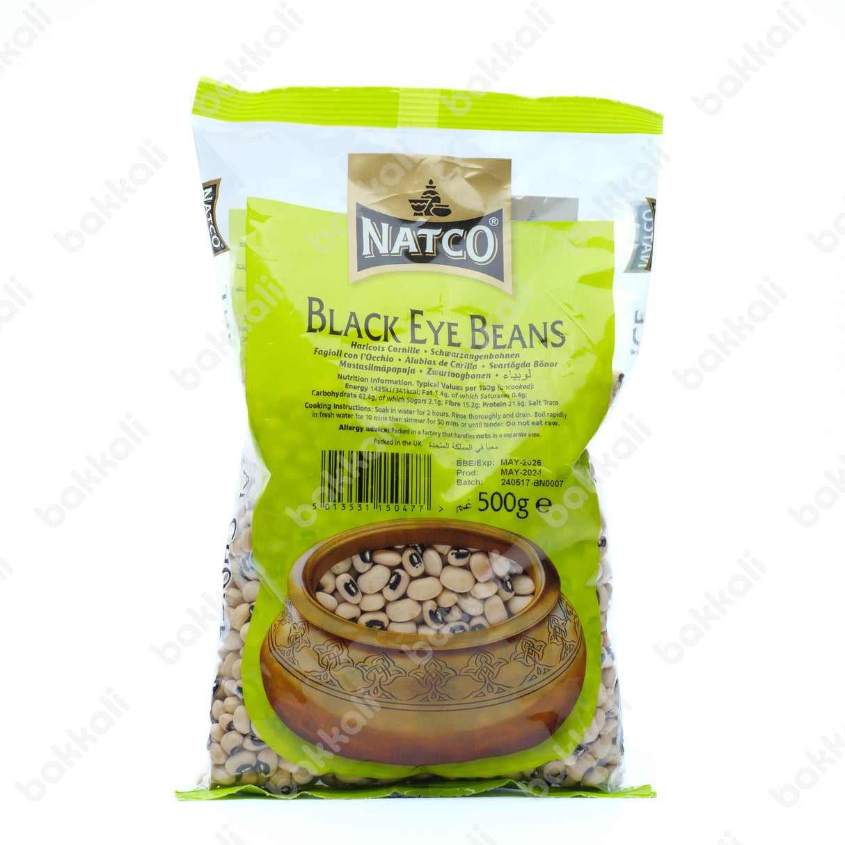 Natco Black Eye Beans 500g - Front