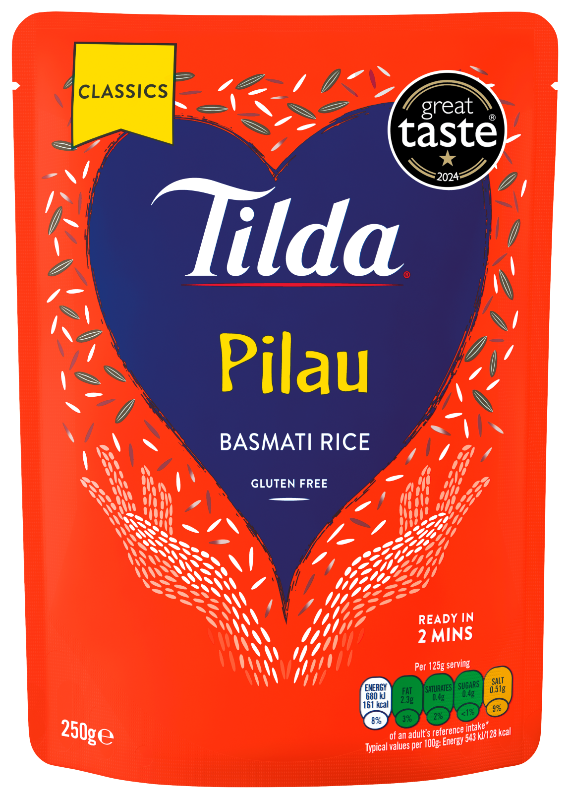 Tilda microwave pilau basmati rice 250g