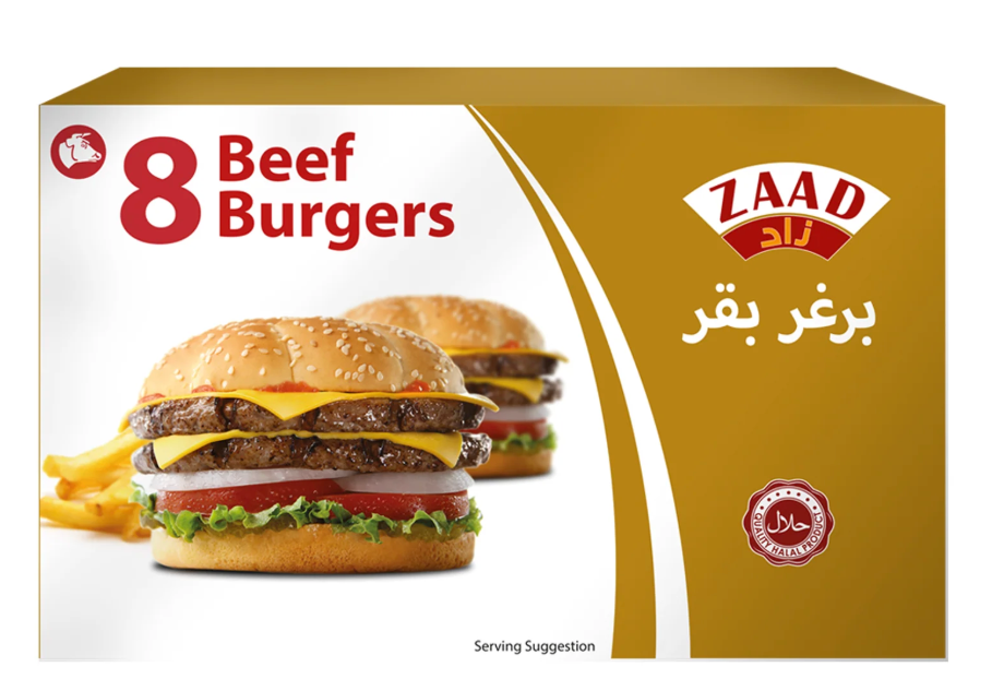 Zaad Beef Burger 8 Pcs