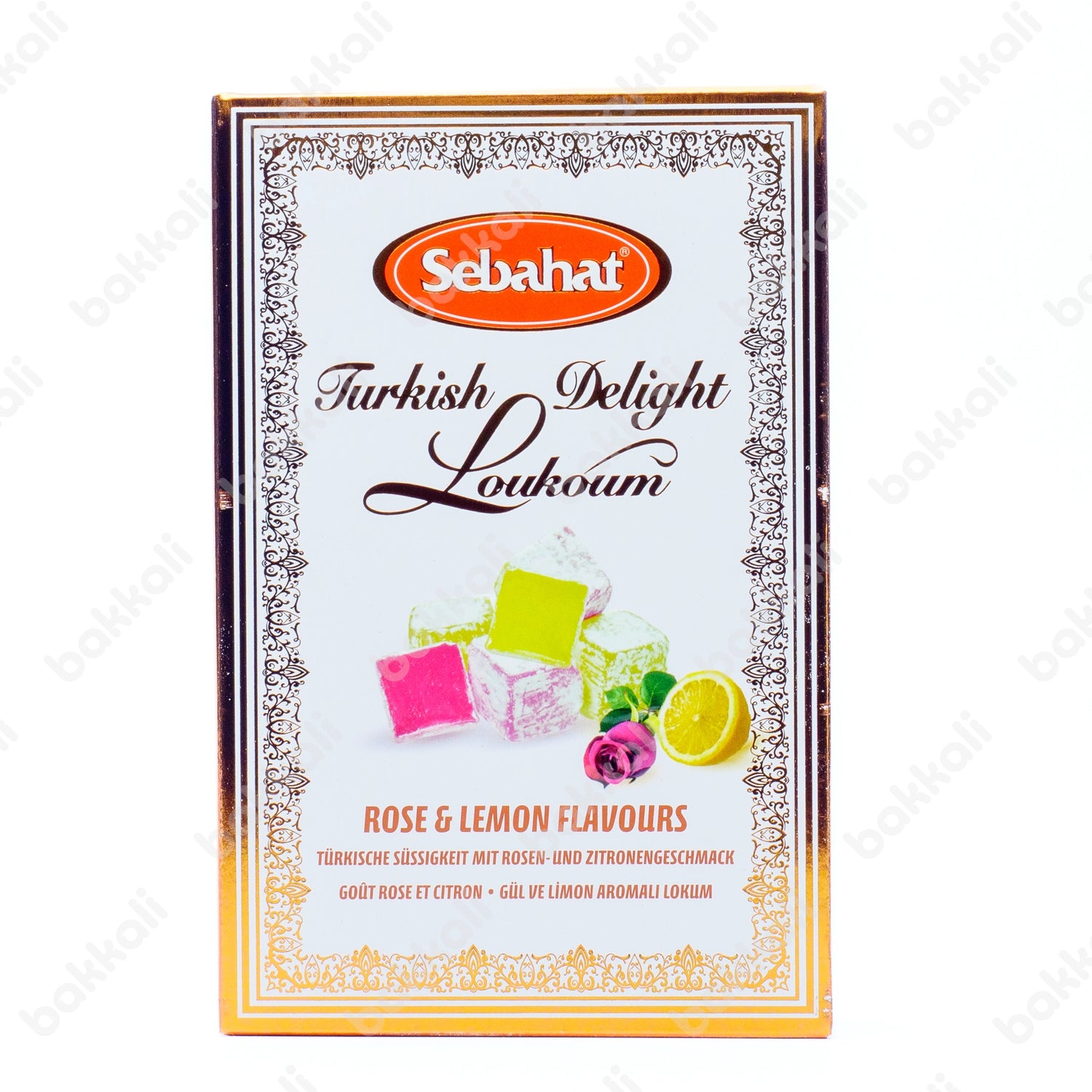 Sebahat Turkish Delight Rose & Lemon Flavour 200g - Front