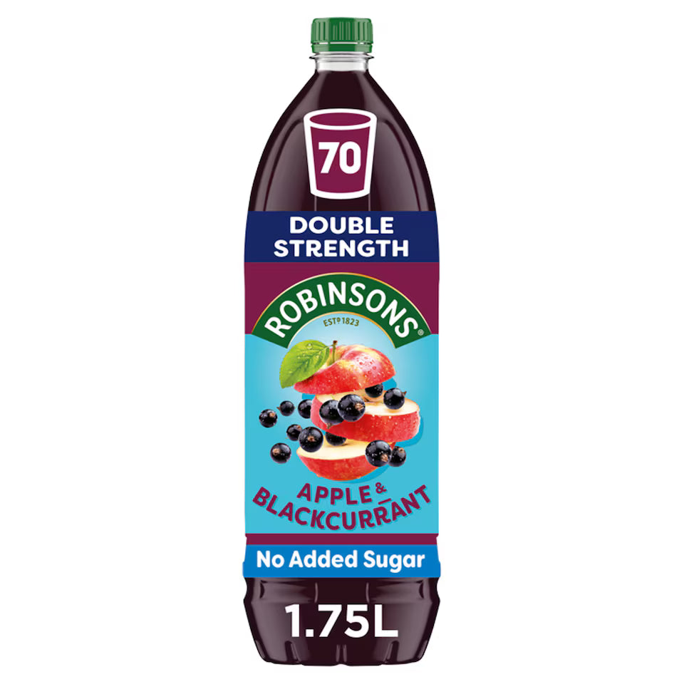 Robinsons Double Strength Apple & Blackcurrant No Added Sugar Squash 1.75L