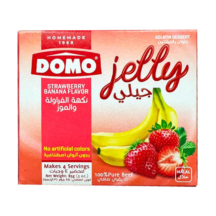 Domo Jelly Strawberry & Banana 85g