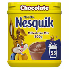 Nesquik Chocolate Flavour Milkshake Mix Tub 500g