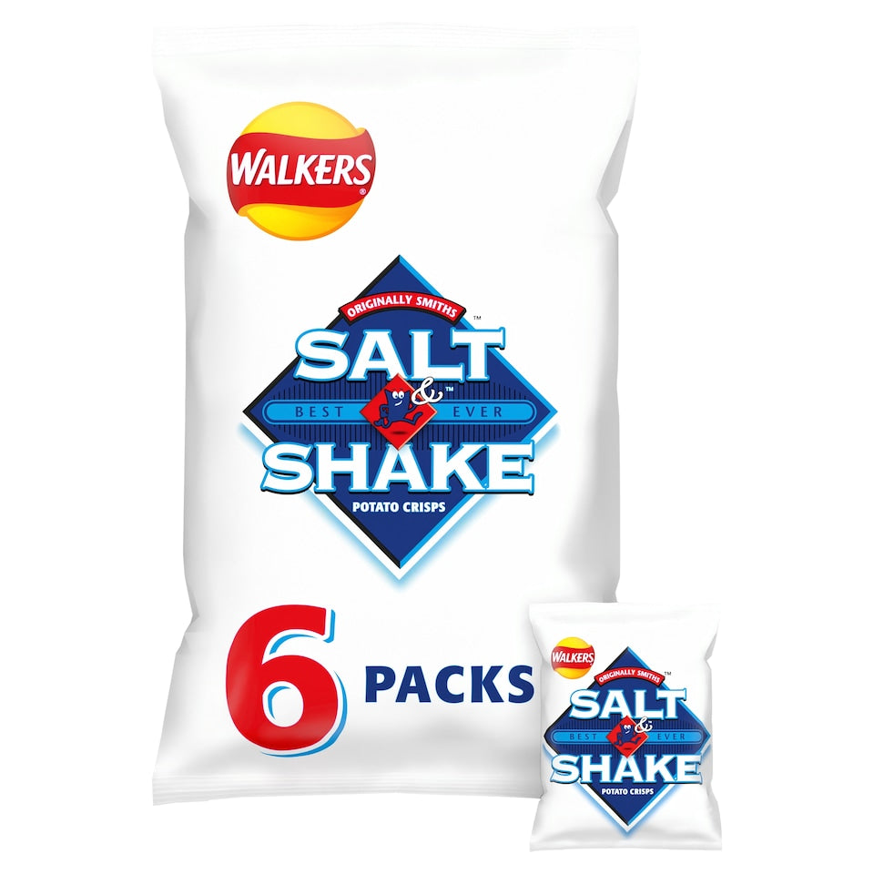 Walkers Salt & Shake Multipack Crisps 6 x 24g
