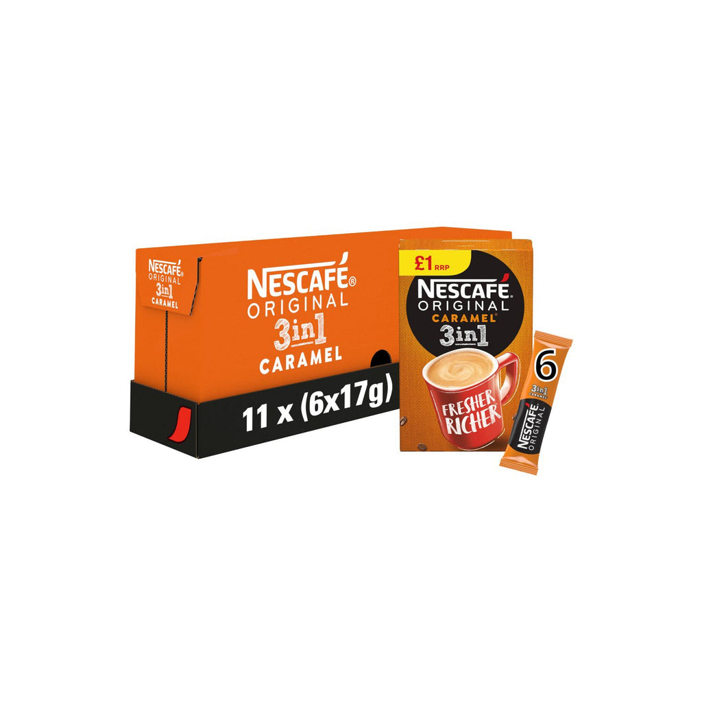 Image of Nescafe 3 In 1 Caramel 6 Sticks