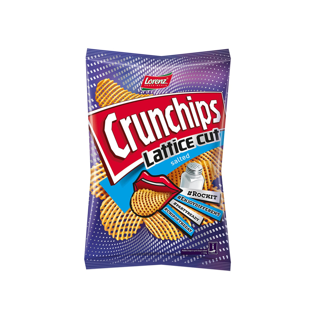 Image of Lorenz Crunch Chips Lattice Cut Salted 150g