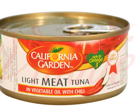 Image of California Garden Light Meat Tuna In Vegetable Oil With Chili 185G