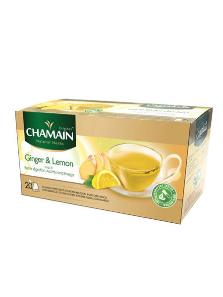 Image of Chamain Ginger & Lemon Tea 20 Bags
