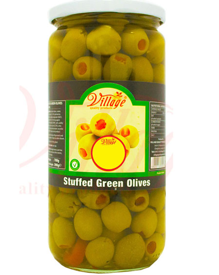 Image of Village Stuffed Green Olive 700G