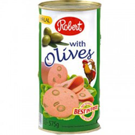 Image of Robert Chicken Luncheon Olive Halal 575G