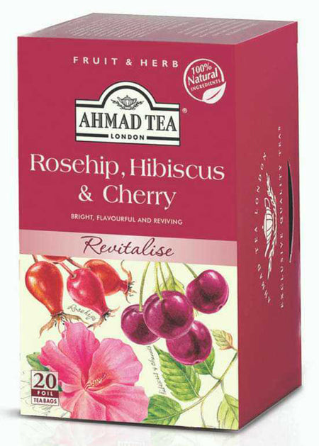 Image of Ahmad Tea Cherry With Rosehip Hibiscus 20 Packs