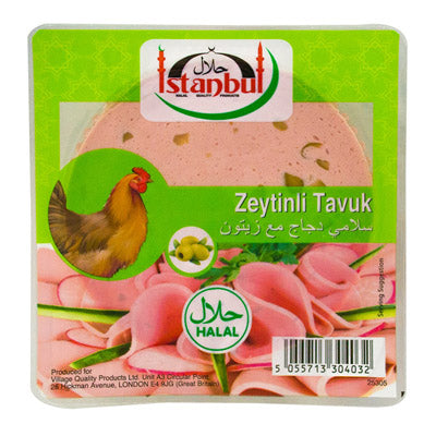 Image of Istanbul Sliced Chicken Salami With Olives - 200g