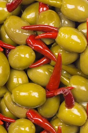 Image of Green Olives With Chilli 320G