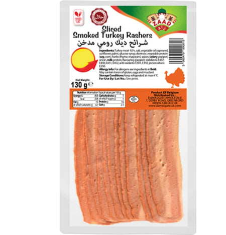 Image of Zaad Smoked Slices Turkey Rashers 130G