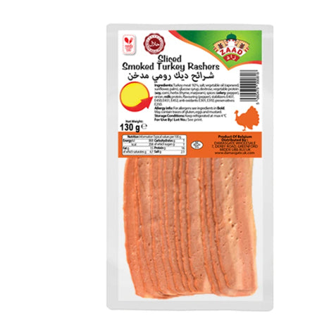 Image of Zaad Sliced Smoked Turkey Rashers 130G