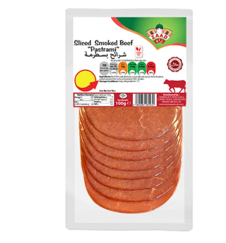 Image of Zaad Sliced Smoked Beef Pastrami 100G