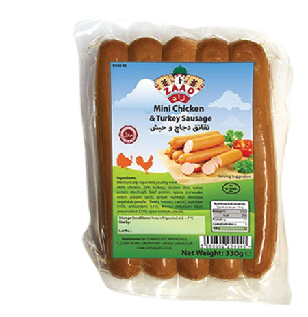 Image of Zaad Mini Chicken & Turkey Sausage Halal 330G