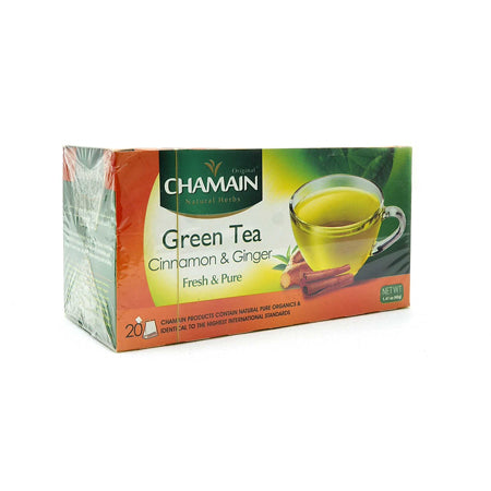 Image of Chamain Green Cinnamon & Ginger Tea 20 Bags