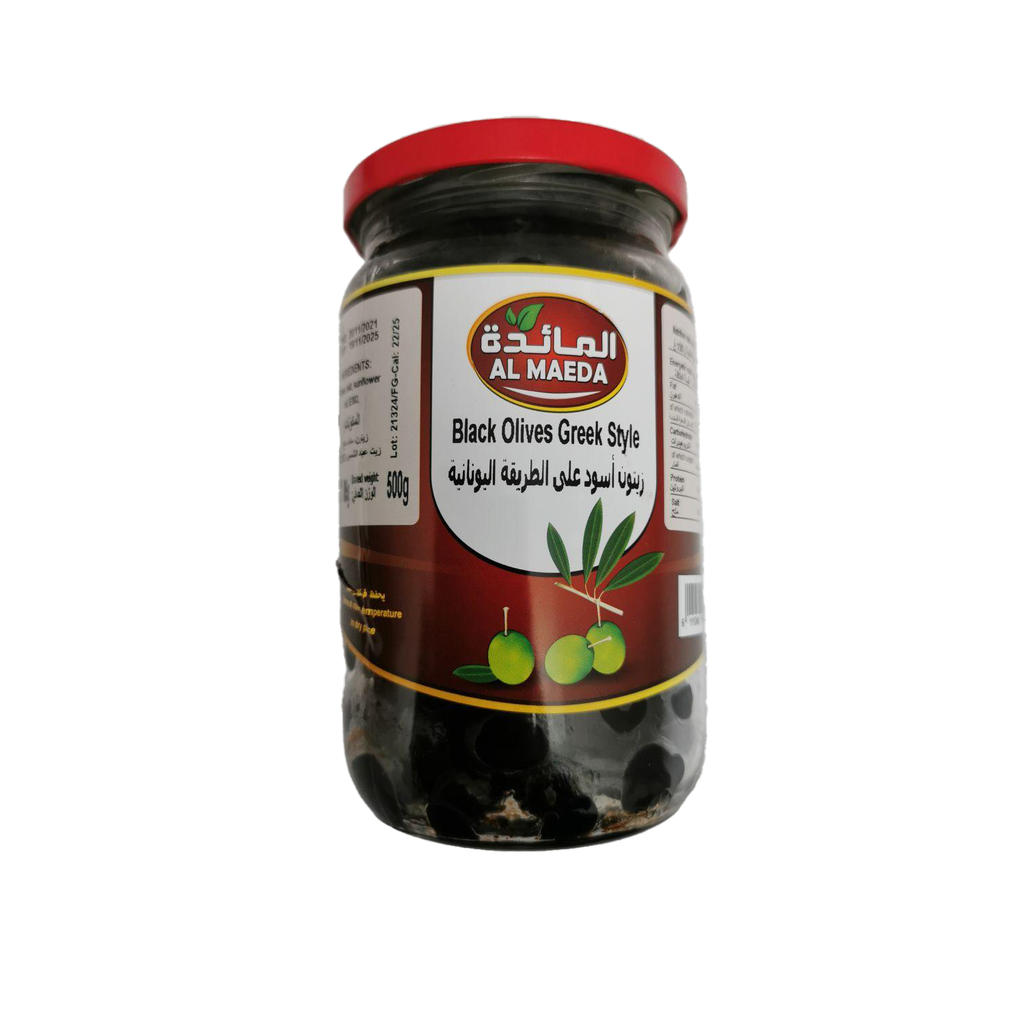 Image of Al Maeda Black Olives Greek Style 805g