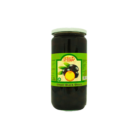 Image of Village Whole Black Olives 700g
