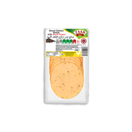 Image of Zaad Sliced Chicken Breast With Black Pepper 130g