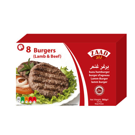Image of Zaad beef and lamb burgers 8pcs