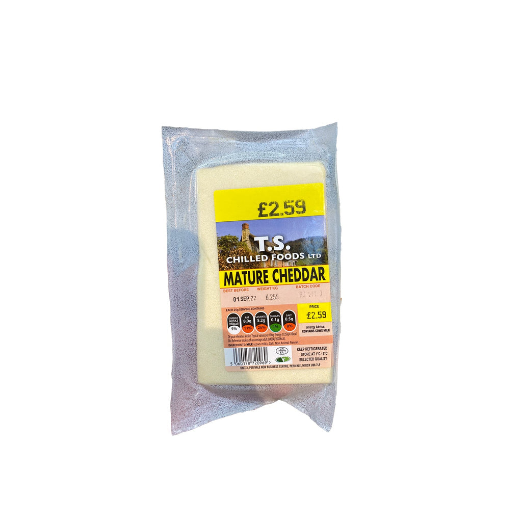 Image of Ts Chilled Foods Mature Cheddar 255g