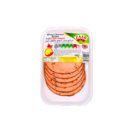 Image of Zaad Sliced Chicken Breast With Chilli Pepper 130g