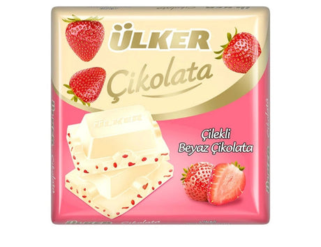 Image of Ulker White Chocolate With Strawberry 60g