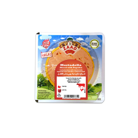 Image of Zaad Mortadella Sliced With Paprika 200g