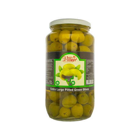 Image of Village Extra Large Pitted Green Olives 907g
