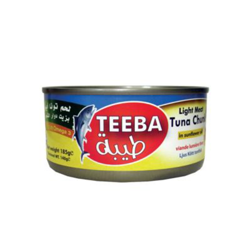 Image of Teeba Tuna Chunk in Sunflower 160g