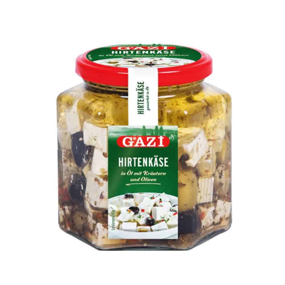 Image of Gazi Salad Cheese In Oil With Herbs And Olives 375G