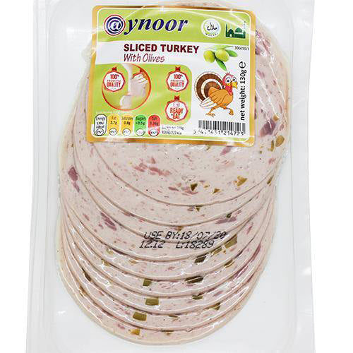 Image of Aynoor Sliced Turkey With Olives Halal 130G