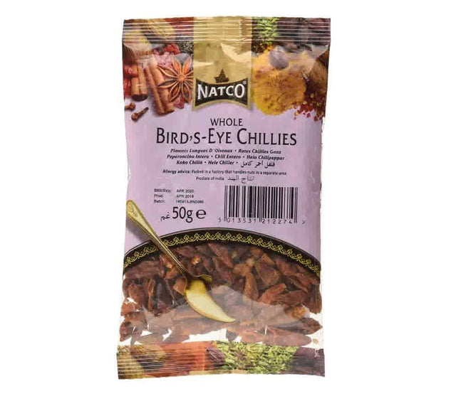Image of Natco Whole Bird's-Eye Chillies 50g
